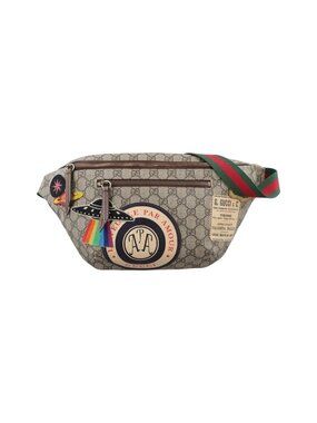 Gucci GG Supreme Courier Ufo Patch Beige Multi Canvas Handbag